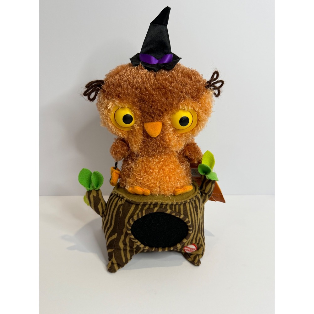 Hallmark Whooo's Watching Me Owl Halloween Musical Animated Plush Witch